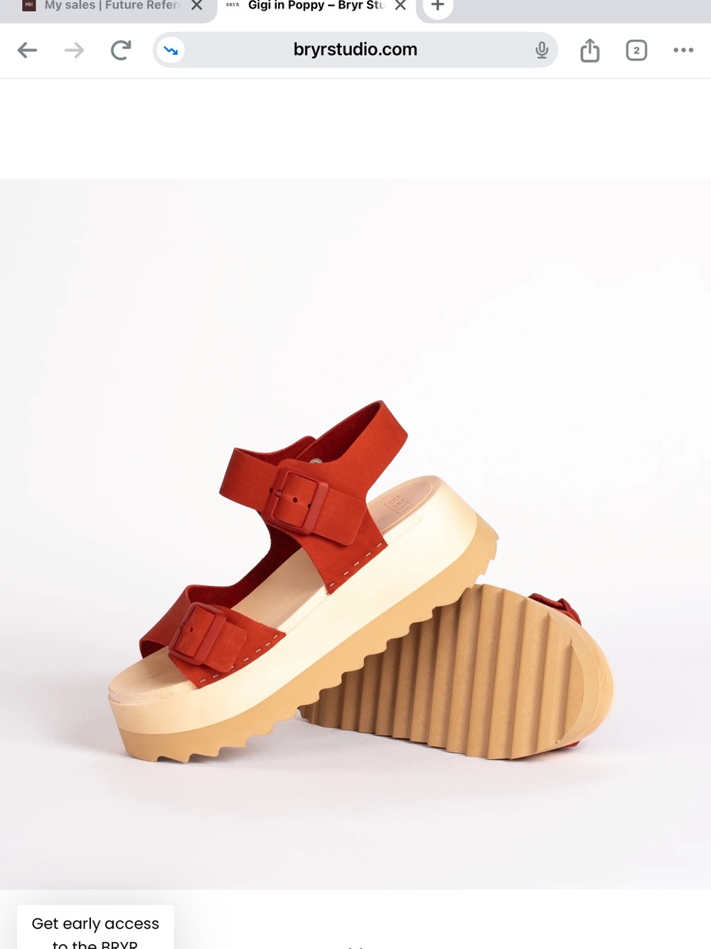Bryr Gigi Clog in Poppy - Picture 8 of 10